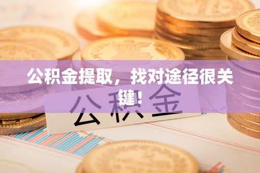 红原公积金提取，找对途径很关键！